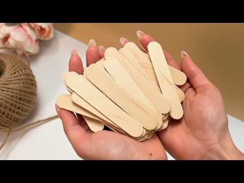 Look what I MADE from Wooden Wticks and JUTE Rope!π Ideas from Trash! DIY HOME DECOR!