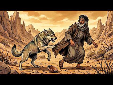 قصة الشيخ الفقير سخرو منه وأهانوه، فوجد ذئبا في الصحراء ليغير الله حياته للأيد!!
