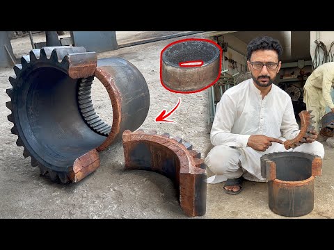 How I Fixed a Broken Gear  With Unique Skills || Caterpillar Gear Broken Teeth  Restoration