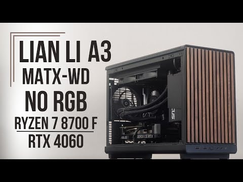Lian Li A3-mATX-WD | Blackout Micro ATX Gaming Build | NO RGB | AMD Ryzen 7 8700F & RTX 4060 OC