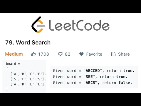 LeetCode Word Search Solution Explained - Java