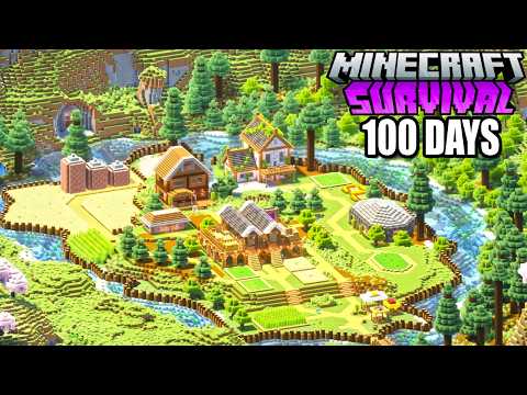 I Survived 100 DAYS on a River in Minecraft Survival