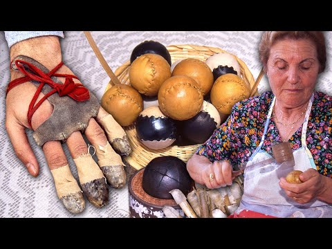 PELOTAS con piel de TORO y DEDALES protectores para jugar al RASPALL o pelota valenciana