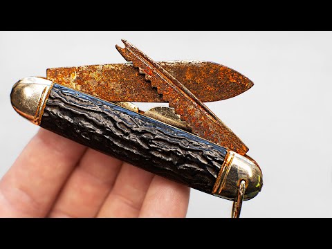 Old Rusty Sheffield Pocket Knife Restoration