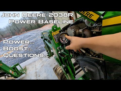 John Deere 2038R Baseline Power Test with Turbo Boost Numbers