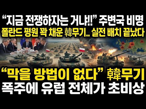 "지금 전쟁하자는 거냐!!" 주변국 비명! 폴란드 평원 꽉 채운 韓무기.. 실전 배치 끝났다! "막을 방법이 없다" 韓무기 폭주에 유럽 전체가 초비상