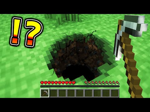 Minecraft 超真實破壞！眼前所有東西都能【挖碎】世界，一擊就能挖破地面，打在動物身上會..？｜全字幕｜當個創世【阿斯asu】