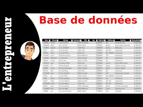 Create a database on Excel