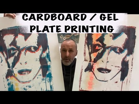 Gel Plate + Corrugated cardboard techniques!!
