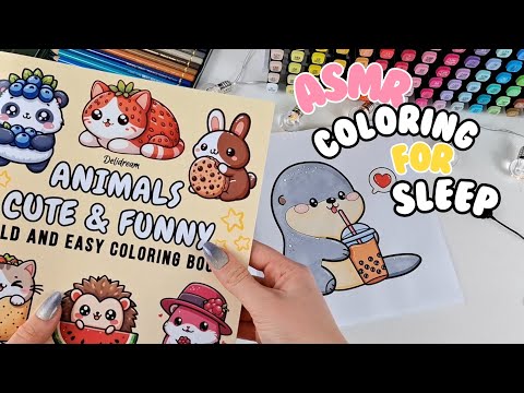 ASMR For Sleep😴 / Coloring My Own Coloring Books