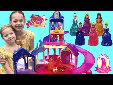 MagiClip Glitter Glider Mix Up with Princesses Belle Ariel Moana