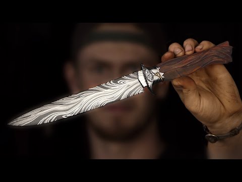 Making A Floral Damascus Bowie Knife | Chrysanthemum Bowie