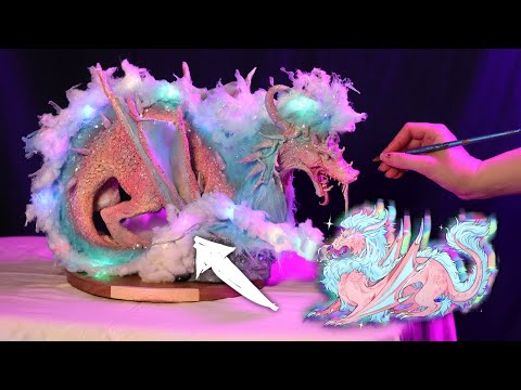 I sculpted a pastel cloud dragon 🌠☁✨