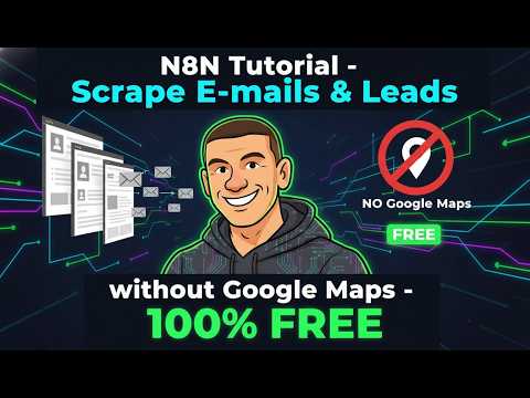 N8N Tutorial - Scrape E-mails & Leads without Google Maps - 100% FREE