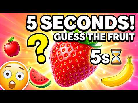 50 Fruits Challenge 🍓🍌 | Guess the Fruit in 5 Seconds!