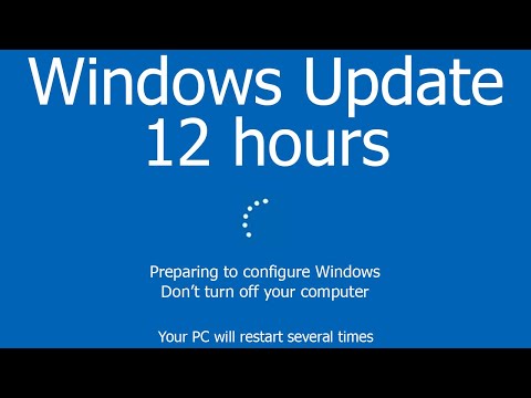 Windows Update Screen REAL COUNT 12 hours 4K Resolution