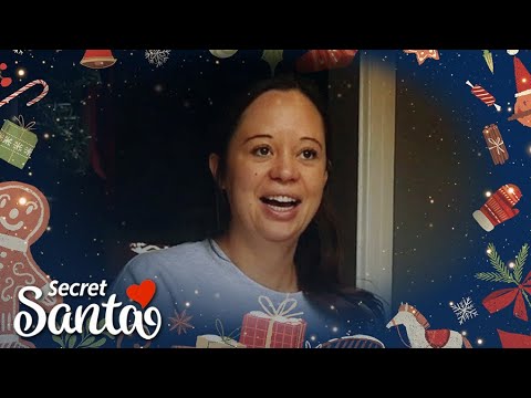 Mom is playing with kids at home when we show up with Secret Santa surprise that will bless her son