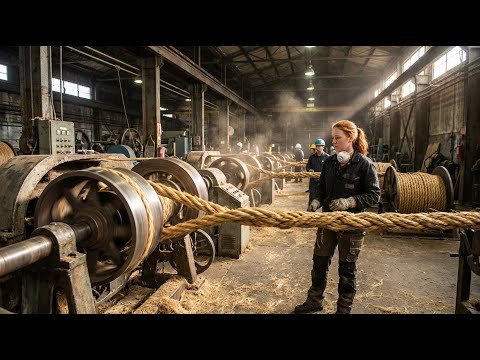 Inside the Largest Manila Rope Factory – 50,000 Feet of Marine Cable Daily