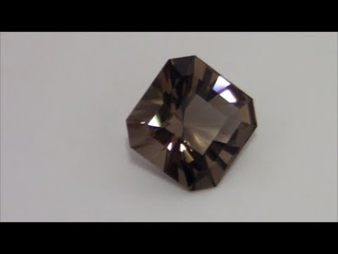 Faceting gemstones- a smokey quartz squilliant.