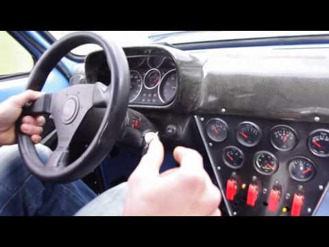 Slalom Car Burning Through the German Countryside...