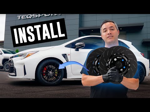 GR Corolla EBC Bluestuff Brake Pads & EBC SG 2-Piece Front Brake Rotors Install