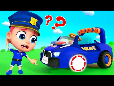 Where Is My Wheel Song | Fire Truck, Police Car, Ambulance | Nursery Rhymes & Kids Songs | Tinytots