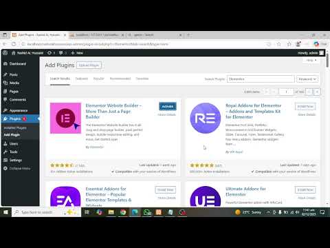 wordpress How to  install and Setup Elementor on Website