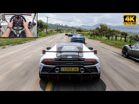 Lamborghini Huracán EVO VS Supercars - Forza Horizon 5 | Logitech G923 Steering Wheel