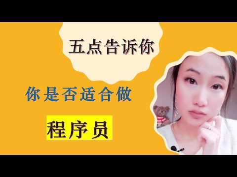 北美程序员小姐姐|五点告诉你你是否适合做IT程序员|什么样的人适合做IT|文科生可以转行做程序员吗?|数学不好可以做程序员吗?|婷婷谈钱 I'm Tingting