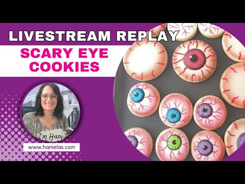 Scary Eye Cookies -Live Cookie Decorating