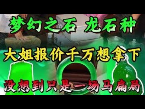 梦幻之石 龙石种，大姐报价千万想拿下，没想到竟是一场马扁局#翡翠 #翡翠手镯 #翡翠原石 #缅甸翡翠 @DOU+小助手 @抖音小助手