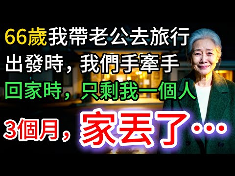 我66歲，帶老公去旅行，出發手牽手，回程我獨自拖行李，3個月，家沒了…