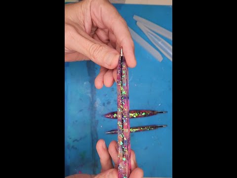 Resin Pen Set. First time trying new mold set from Hobby Lobby