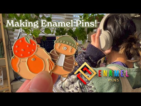 I Made Enamel Pins! ✿ Growing My Cozy Art Business: Studio Vlog (How I Balance Uni + Work)