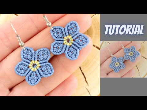 Spring-inspired Jewelry and Floral Crafts, Macrame forget-me-not flower