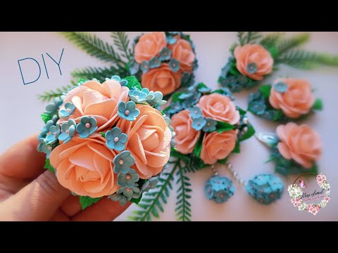🌷ВЕСНА 2022!!!!🌷Цветы из фоамирана. Резиночки 🌷🌿🌷Заколочки