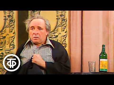 Евгений Лебедев и Валентина Ковель в сцене из телеспектакля "Энергичные люди" (1990)