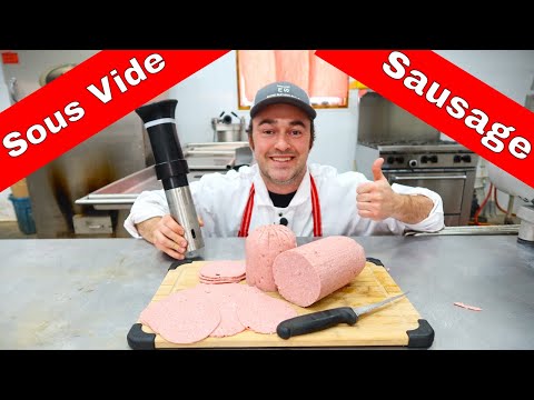 Sous Vide Sausage cooking experiment. Making European Bologna.
