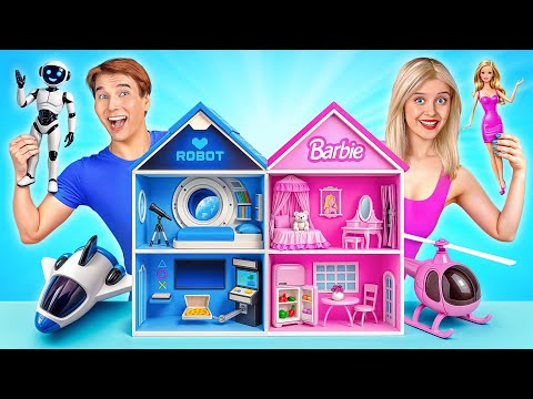 We Build Amazing Doll House | Barbie vs Robot Challenge by Multi DO Smile