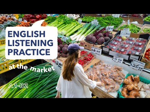 English Listening Practice | Shopping at a market and cafe in Melbourne