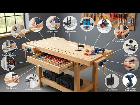 1 Month in 10 Minutes! This Skillful Man Build a Workbench With 20 Functions