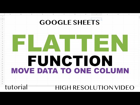 FLATTEN Function - Google Sheets - Transform Data to One Column