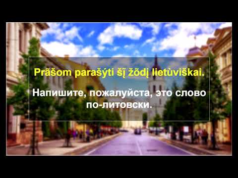 Литовский язык. Разговорник. 1-ая тема: Язык