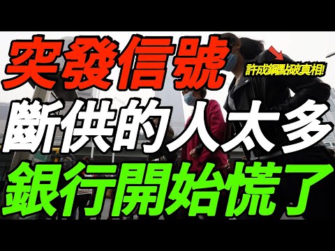 突发！断供的人太多，银行开始慌了！许成钢点破，中国老百姓根本没钱！