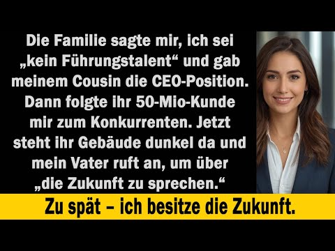 Sie sagten, ich sei kein Führungstalent – jetzt folgt mir ihr wichtigster Kunde in jedes Unternehmen