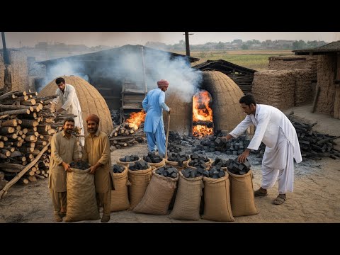 How Charcoal is Made in Pakistani Villages | Hidden Village Industry