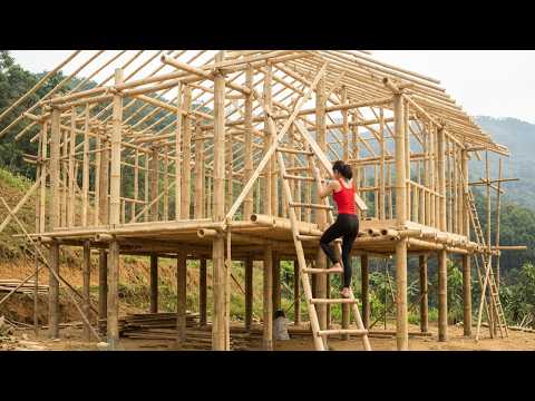 Orphaned Woman Leaves the City – Builds Her Dream Bamboo House in 168 Days | From Start to Finish