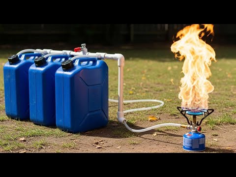 No More Gas Cylinders! Make Free Fuel at Home with 3 Jerry Cans