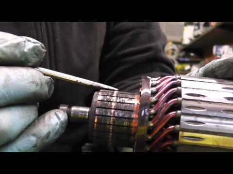 Bosch 110 series starter motor brushbox and bushing change.