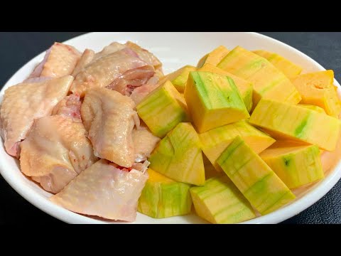 南瓜搭配鸡肉太好吃了，八十岁老奶奶教我详细步骤，出锅鲜香又入味，好吃不油腻，太解谗#美食製作 #美食教程 #美食